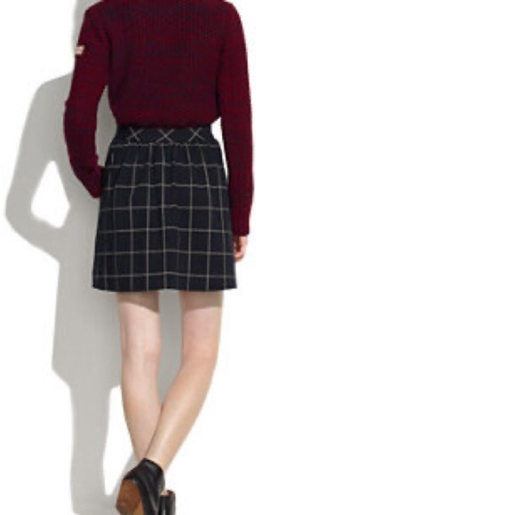 Madewell Windowpane Plaid Skirt - Picture 2 of 4